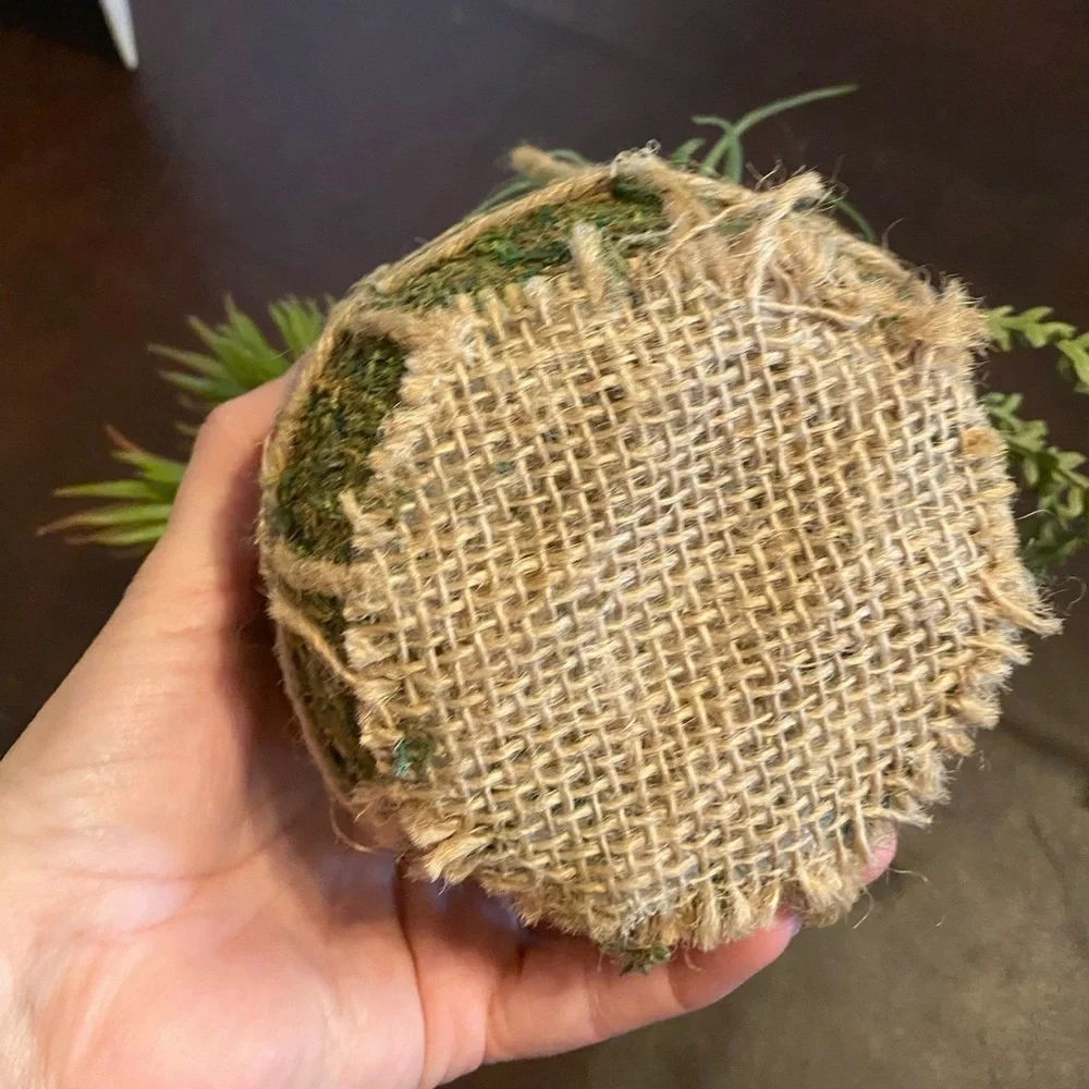 Hanging faux succulents